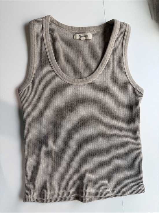 Madewell Tops - Madewell Neutral Waffle Knit Tank Top — Light Beige XXS